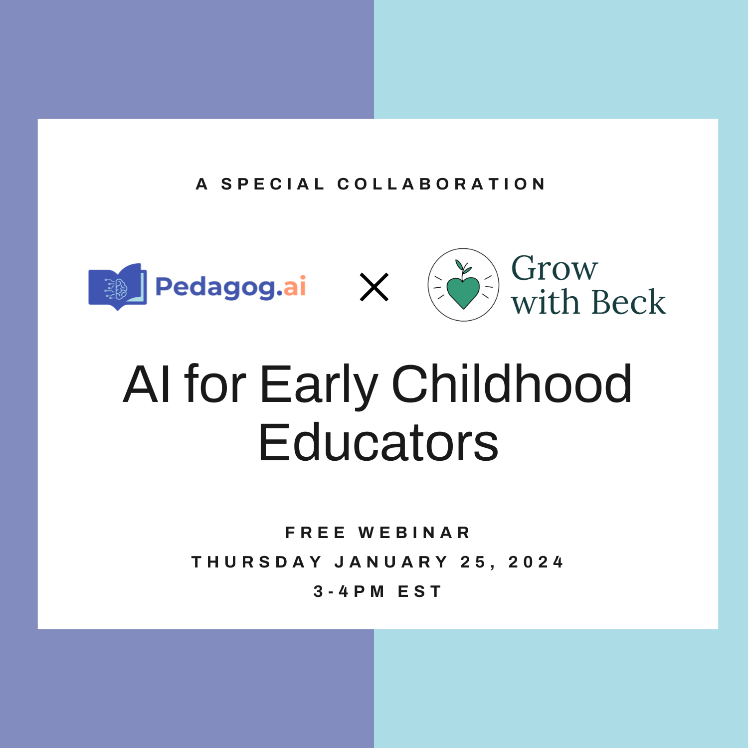 Open access webinar: AI for Early Childhood Educators
