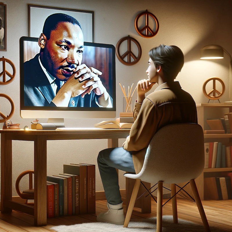 Conversation with Martin luther King Jr through AI