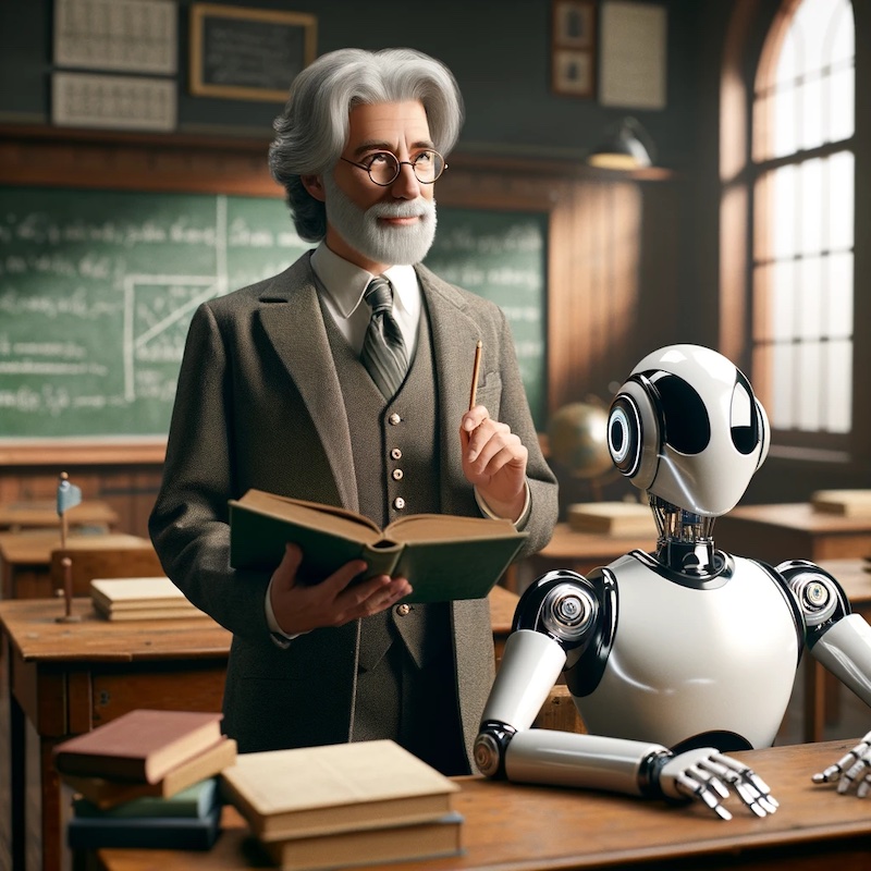 Tradional Teacher and Robot