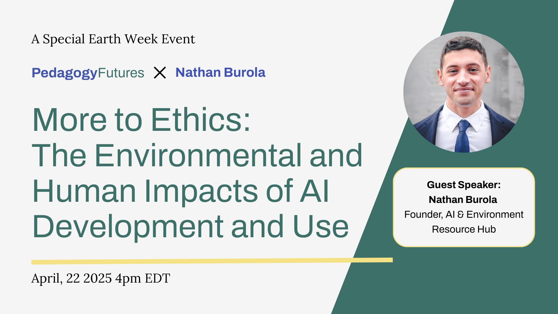 More to Ethics The Environmental and Human Impacts of AI Development and Use Image More to Ethics The Environmental and Human Impacts of AI Development and Use Image Event cover PedagogyFutures PedagogyFutures